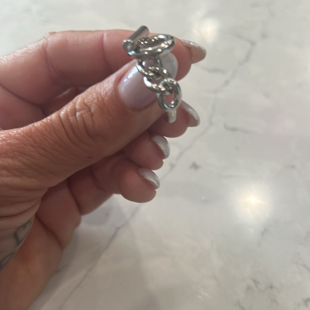 H Silver Toggle Ring - image 2